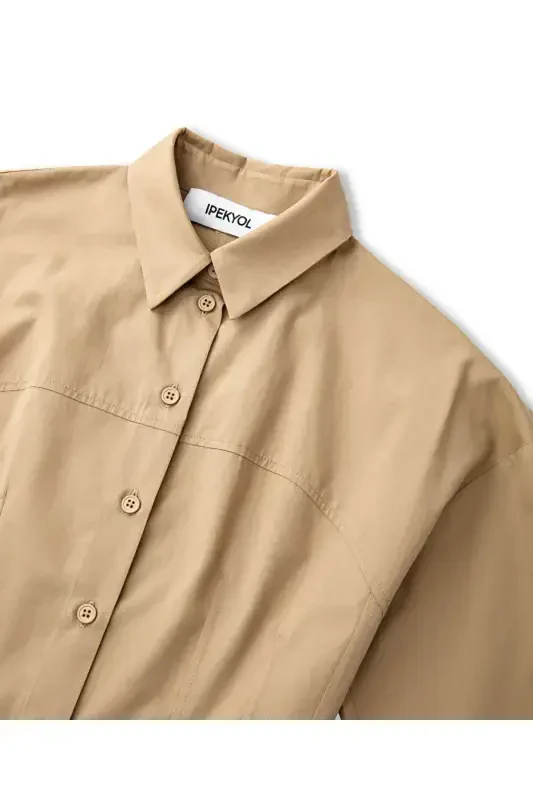 Belted shirt dress - 4