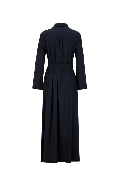 Belted Shirtdress Ort9924 Black - 7