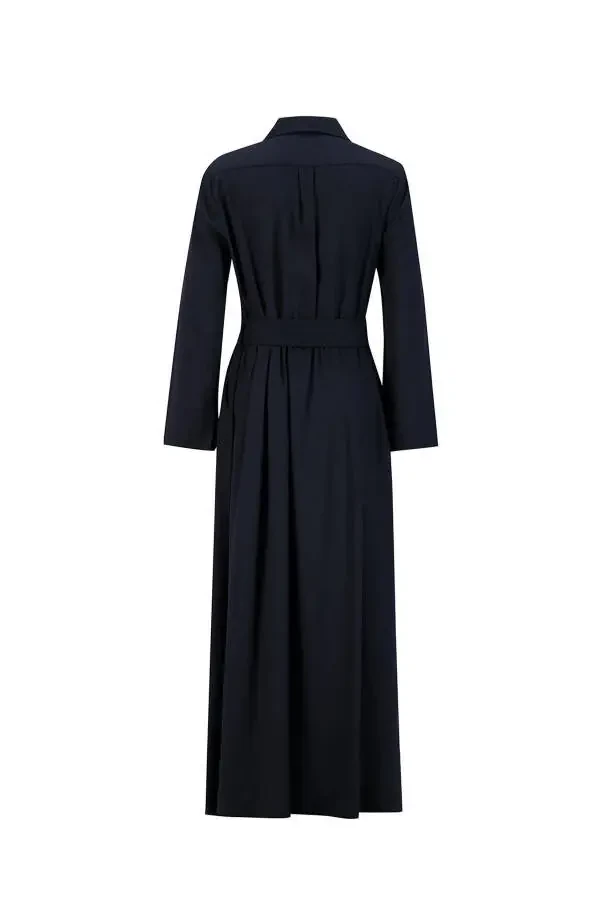 Belted Shirtdress Ort9924 Black - 7