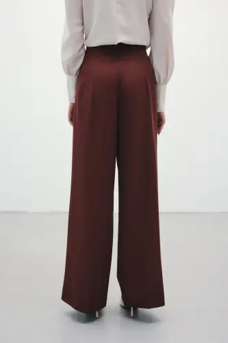 Belted Wide Leg Trousers - COFFEE-COFFEE - 6