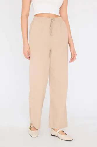 Belted Wide Leg Trousers PN5118-PNC-Vizon - 3
