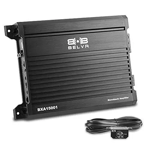Belva BXA15001 1500W Peak BX-Series 2-OModazone Stable Class-A/B Monoblock Car Audio MOSFET Amplifier with Remote Subwoofer Level Control - 1
