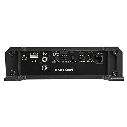Belva BXA15001 1500W Peak BX-Series 2-OModazone Stable Class-A/B Monoblock Car Audio MOSFET Amplifier with Remote Subwoofer Level Control - 4