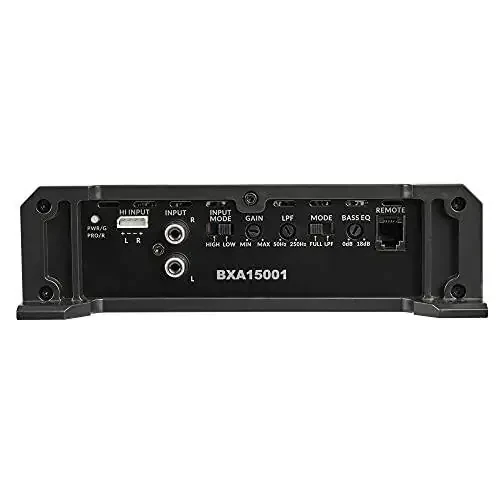 Belva BXA15001 1500W Peak BX-Series 2-OModazone Stable Class-A/B Monoblock Car Audio MOSFET Amplifier with Remote Subwoofer Level Control - 4