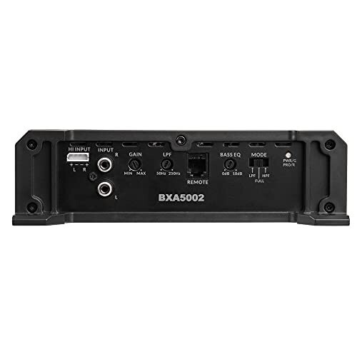 Belva BXA5002 500W Peak BX-Series 2-OModazone Stable Class-A/B 2-Channel Car Audio MOSFET Amplifier with Remote Subwoofer Level Control - 5
