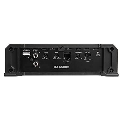 Belva BXA5002 500W Peak BX-Series 2-OModazone Stable Class-A/B 2-Channel Car Audio MOSFET Amplifier with Remote Subwoofer Level Control - 5