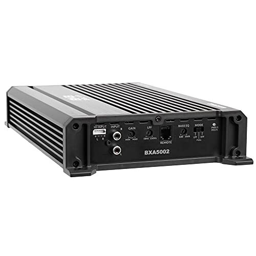 Belva BXA5002 500W Peak BX-Series 2-OModazone Stable Class-A/B 2-Channel Car Audio MOSFET Amplifier with Remote Subwoofer Level Control - 6