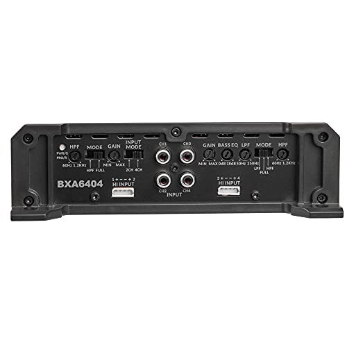 Belva BXA6404 640W Peak BX-Series 2-Ohm Stable Class-A/B 4-Channel Car Audio MOSFET Amplifier - 4