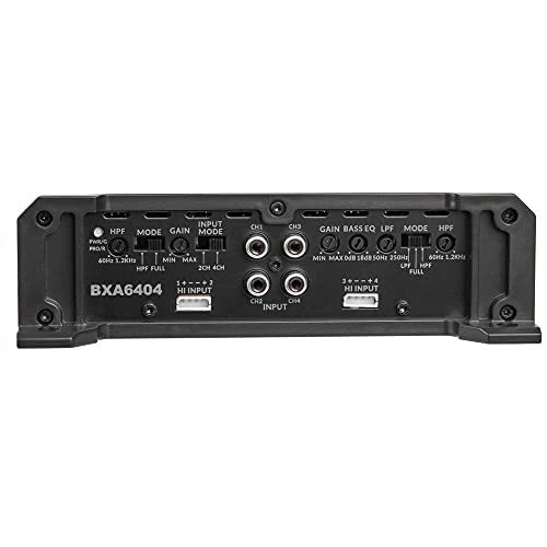 Belva BXA6404 640W Peak BX-Series 2-OModazone Stable Class-A/B 4-Channel Car Audio MOSFET Amplifier - 4