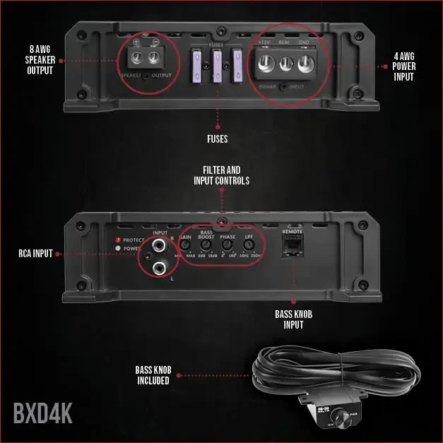 Belva BXD4K 4000W Peak BX-Series 1-OModazone Stable Class-D Monoblok Avtomobil Audio MOSFET Amplifikatori Uzoq Subwoofer Darajasi Boshqaruvchisi bilan - 2