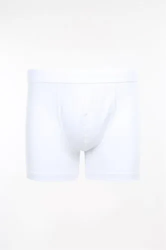 Белые хлопковые эластичные трусы-боксеры - JAKAMEN