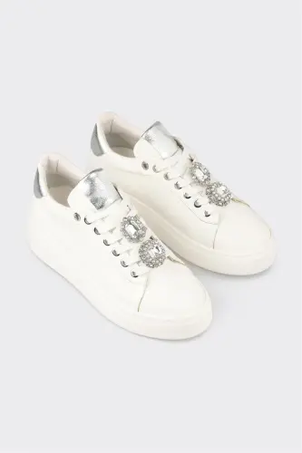 Белые женские кроссовки — белые - ELLE SHOES (1)
