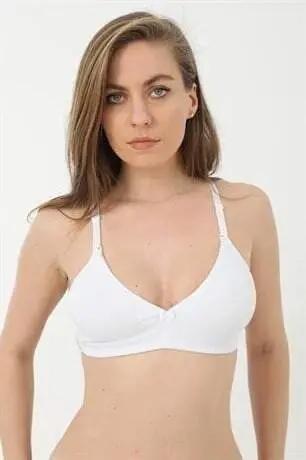 Белый бюстгальтер для кормления в упаковке из 2 шт. Хлопок-лайкра - 4