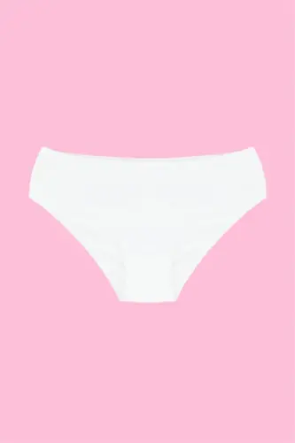 Белый комплект маечек и трусиков для девочек 3 штуки 100% хлопок - 9