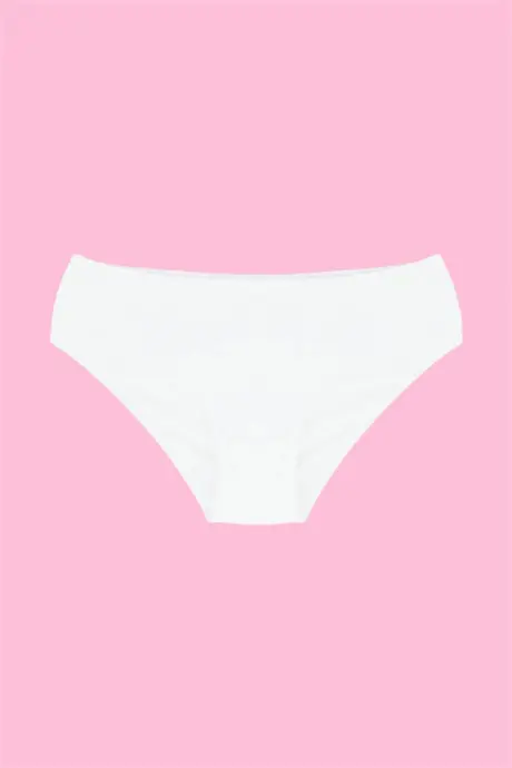 Белый комплект маечек и трусиков для девочек 3 штуки 100% хлопок - 9