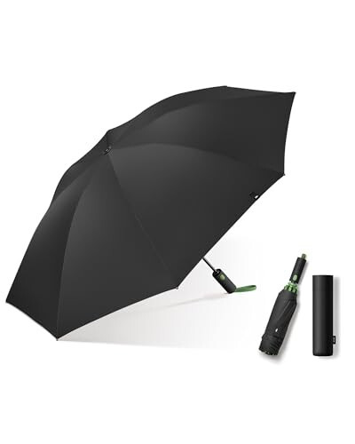 BENEUNDER Travel Compact Umbrellas for Rain - Inverted Reverse Folding Umbrella - 45in/115cm Heavy Duty Windproof Automatic Umbrella for 2-3 People - 10