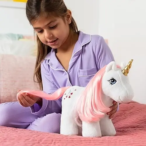 My Little Pony Unicorn and Pegasus Plush - Moondancer - Collector Plushie, Retro Stuffed Toy Animal, Kid, Toddler, Girl, boy, Mom, Birthday, Ages 3+ - 3