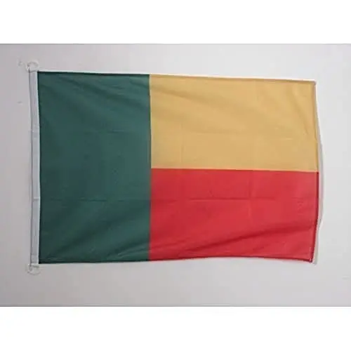Бенин NAUTICAL Flag 18'' x 12'' - Beninese flags 30 x 45 cm. - Banner 12x18 in for boat - AZ FLAG - AZ FLAG