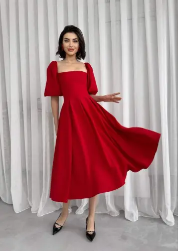 Benjamin Bell-Bottom Midi Dress - 7