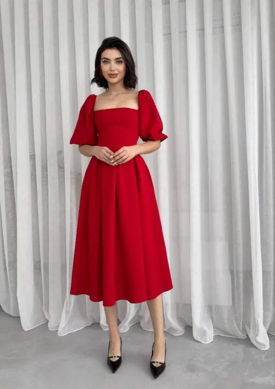 Benjamin Bell-Bottom Midi Dress - 9