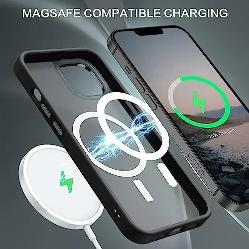 BENTOBEN чехол для iPhone 15, чехол для телефона iPhone15, совместимый с MagSafe, полупрозрачная матовая магнитная крышка, противоударный женский защитный чехол для iPhone 15 6.1