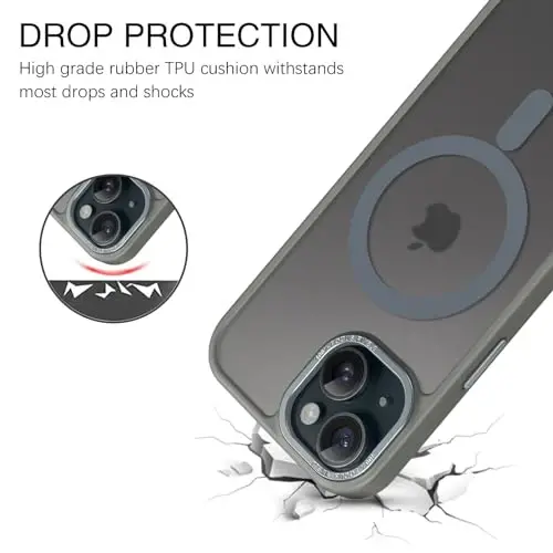 BENTOBEN для iPhone 15, чехол для iPhone 15 с MagSafe, полупрозрачный матовый магнитный противоударный защитный чехол для девушек для iPhone 15 6.1