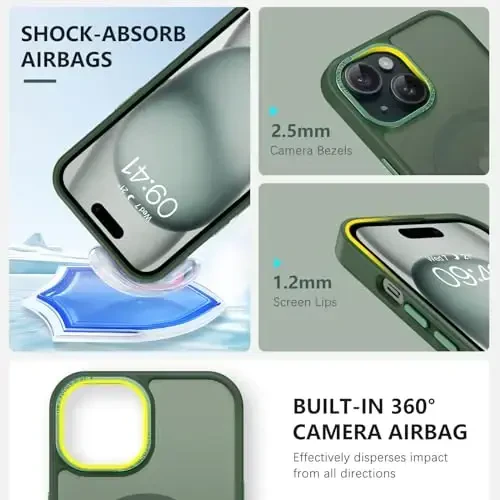 BENTOBEN for iPhone 15 Case, for iPhone15 Phone Case Compatible with MagSafe, Translucent Matte Magnetic Cover Shockproof Women Girl Protective Cute Case for iPhone 15 6.1