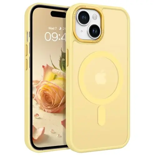 BENTOBEN for iPhone 15 Case, for iPhone15 Phone Case Compatible with MagSafe, Translucent Matte Magnetic Cover Shockproof Women Girl Protective Cute Case for iPhone 15 6.1