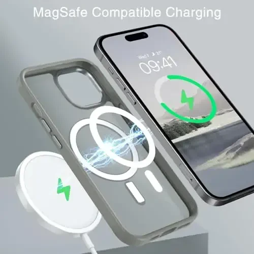 BENTOBEN for iPhone 15 Case, for iPhone15 Phone Case Compatible with MagSafe, Translucent Matte Magnetic Cover Shockproof Women Girl Protective Cute Case for iPhone 15 6.1