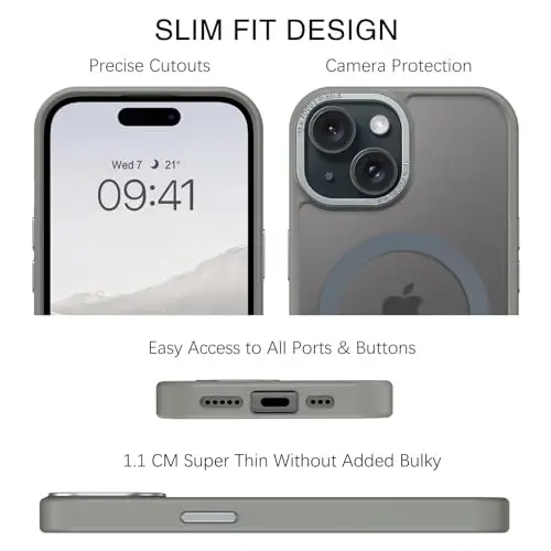 BENTOBEN for iPhone 15 Case, for iPhone15 Phone Case Compatible with MagSafe, Translucent Matte Magnetic Cover Shockproof Women Girl Protective Cute Case for iPhone 15 6.1