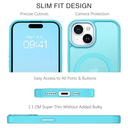 BENTOBEN for iPhone 15 Case, for iPhone15 Phone Case Compatible with MagSafe, Translucent Matte Magnetic Cover Shockproof Women Girl Protective Cute Case for iPhone 15 6.1