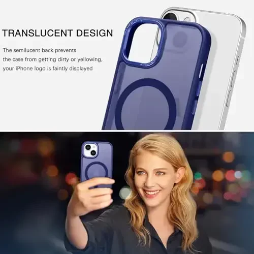 BENTOBEN for iPhone 15 Case, for iPhone15 Phone Case Compatible with MagSafe, Translucent Matte Magnetic Cover Shockproof Women Girl Protective Cute Case for iPhone 15 6.1