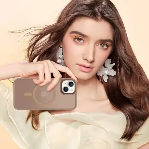 BENTOBEN iPhone 15 Case uchun, iPhone15 telefon qutisi MagSafe bilan mos, yarim shaffof mat magnit qopqoq zarbga chidamli ayollar qizlar himoya chiroyli qutisi iPhone 15 6.1