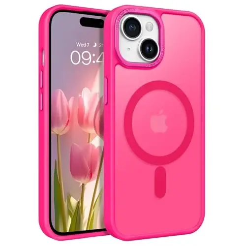 BENTOBEN iPhone 15 Kılıfı için, iPhone 15 Telefon Kılıfı [MagSafe ile Uyumlu], Yarı Saydam Mat Manyetik Kapak Darbeye Dayanıklı Kadın Kız Koruyucu Sevimli Kılıf iPhone 15 6.1
