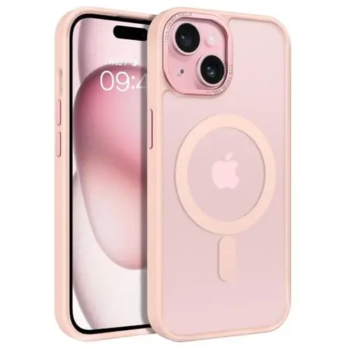 BENTOBEN for iPhone 15 Case, for iPhone15 Phone Case Compatible with MagSafe, Translucent Matte Magnetic Cover Shockproof Women Girl Protective Cute Case for iPhone 15 6.1