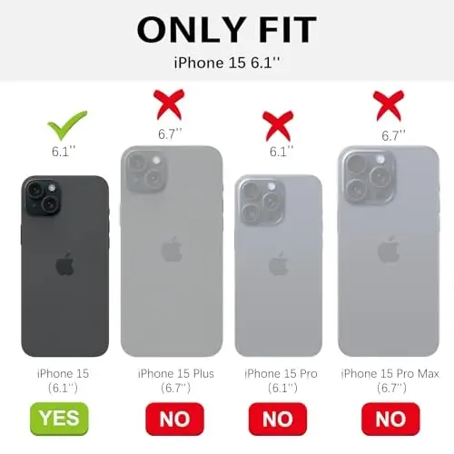 BENTOBEN iPhone 15 Kılıfı için, iPhone15 Telefon Kılıfı MagSafe ile Uyumlu, Yarı Saydam Mat Manyetik Kapak Darbeye Dayanıklı Kadın Kız Koruyucu Sevimli Kılıf iPhone 15 6.1