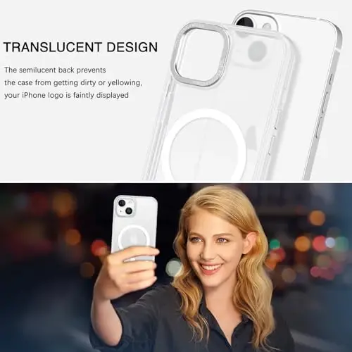 BENTOBEN for iPhone 15 Case, for iPhone15 Phone Case Compatible with MagSafe, Translucent Matte Magnetic Cover Shockproof Women Girl Protective Cute Case for iPhone 15 6.1