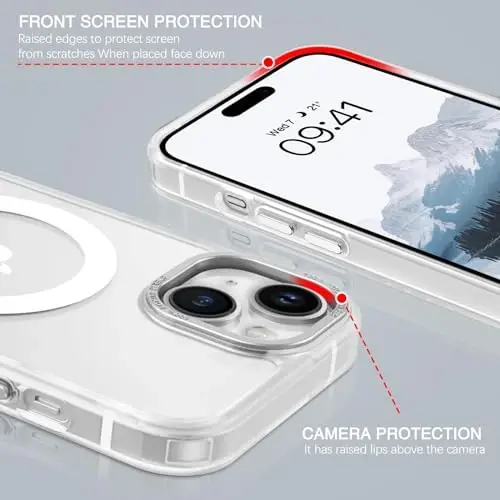 BENTOBEN for iPhone 15 Case, for iPhone15 Phone Case Compatible with MagSafe, Translucent Matte Magnetic Cover Shockproof Women Girl Protective Cute Case for iPhone 15 6.1