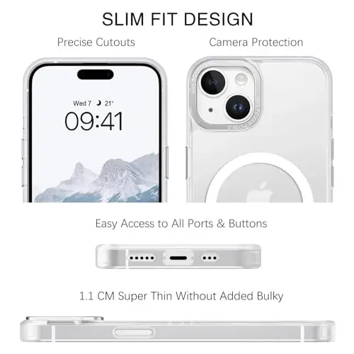 BENTOBEN for iPhone 15 Case, for iPhone15 Phone Case Compatible with MagSafe, Translucent Matte Magnetic Cover Shockproof Women Girl Protective Cute Case for iPhone 15 6.1