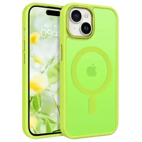 BENTOBEN iPhone 15 Kılıfı için, iPhone15 Telefon Kılıfı MagSafe ile Uyumlu, Yarı Saydam Mat Manyetik Kapak Darbeye Dayanıklı Kadın Kız Koruyucu Sevimli Kılıf iPhone 15 6.1