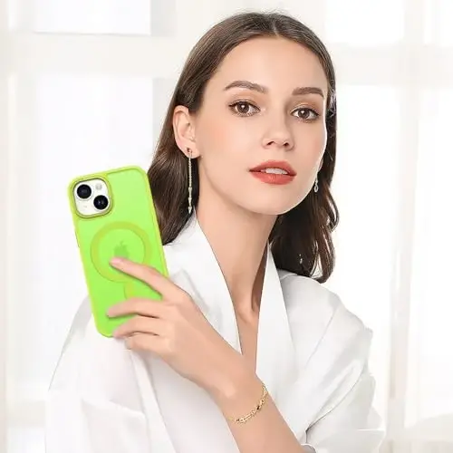 BENTOBEN iPhone 15 Kılıfı için, iPhone15 Telefon Kılıfı MagSafe ile Uyumlu, Yarı Saydam Mat Manyetik Kapak Darbeye Dayanıklı Kadın Kız Koruyucu Sevimli Kılıf iPhone 15 6.1