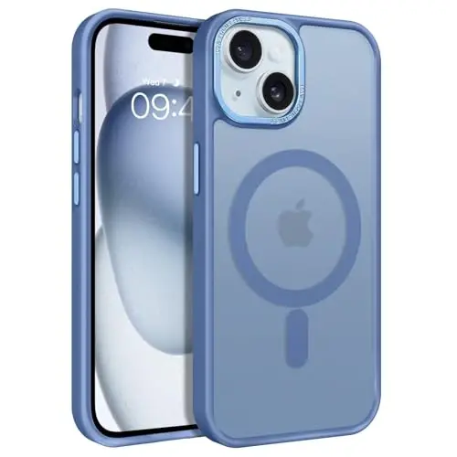 BENTOBEN iPhone 15 Kılıfı için, iPhone15 Telefon Kılıfı MagSafe ile Uyumlu, Yarı Saydam Mat Manyetik Kapak Darbeye Dayanıklı Kadın Kız Koruyucu Sevimli Kılıf iPhone 15 6.1