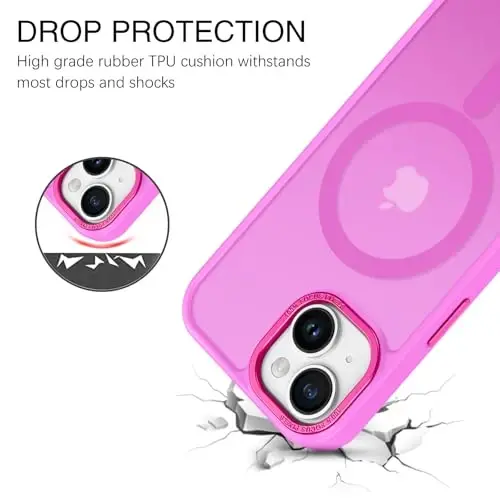 BENTOBEN iPhone 15 Kılıfı için, iPhone15 Telefon Kılıfı MagSafe ile Uyumlu, Yarı Saydam Mat Manyetik Kapak Darbeye Dayanıklı Kadın Kız Koruyucu Sevimli Kılıf iPhone 15 6.1