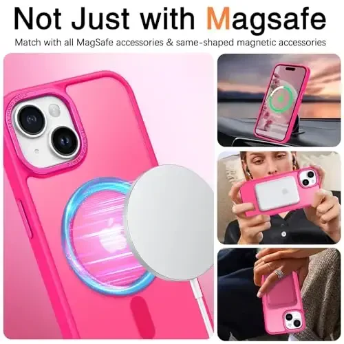 BENTOBEN Magnetic for iPhone 15 Plus Case, iPhone15Plus Phone Case Compatible with MagSafe, Translucent Matte Protective Cover Shockproof Women Girl Cute Case for iPhone 15Plus 6.7