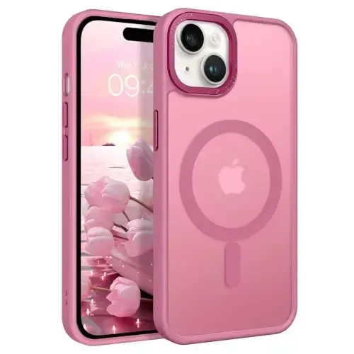 BENTOBEN Compatible with iPhone 15 Plus Case, Translucent Matte Slim Shockproof Magnetic Phone case [Compatible with MagSafe] Women Men Girl Boy Protective Cover for iPhone 15 Plus, Grape Purple - BENTOBEN
