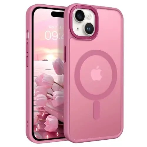 BENTOBEN Compatible with iPhone 15 Plus Case, Translucent Matte Slim Shockproof Magnetic Phone case [Compatible with MagSafe] Women Men Girl Boy Protective Cover for iPhone 15 Plus, Grape Purple - 1