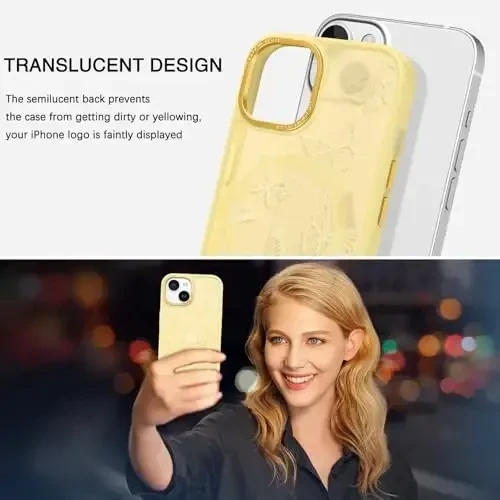 BENTOBEN iPhone 15 Plus Case, Cute Butterfly Pattern Magnetic Case [MagSafe Compatible] Translucent Matte Slim Women's Protective Case for iPhone 15 Plus 6.7