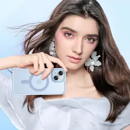 BENTOBEN iPhone 15 uchun g'ilof, iPhone15 telefon g'ilofi MagSafe bilan mos, yarim shaffof mat magnit qopqoq zarbga chidamli ayollar qizlar himoya chiroyli g'ilof iPhone 15 6.1