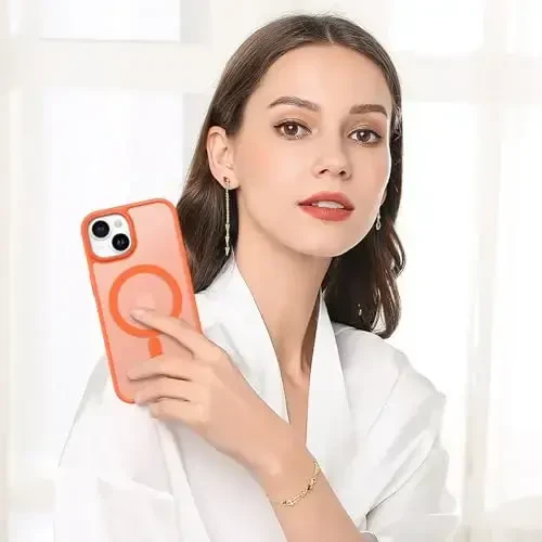 BENTOBEN iPhone 15 uchun g'ilof, iPhone15 telefon g'ilofi MagSafe bilan mos, yarim shaffof mat magnit qopqoq zarbga chidamli ayollar qizlar himoya chiroyli g'ilof iPhone 15 6.1