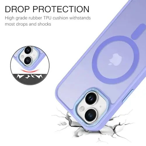 BENTOBEN iPhone 15 uchun g‘ilof, iPhone15 telefon g‘ilofi MagSafe bilan mos, yarim shaffof mat magnit qopqoq zarbga chidamli ayollar qizlar himoya chiroyli g‘ilof iPhone 15 6.1